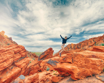 nature-person-red-woman