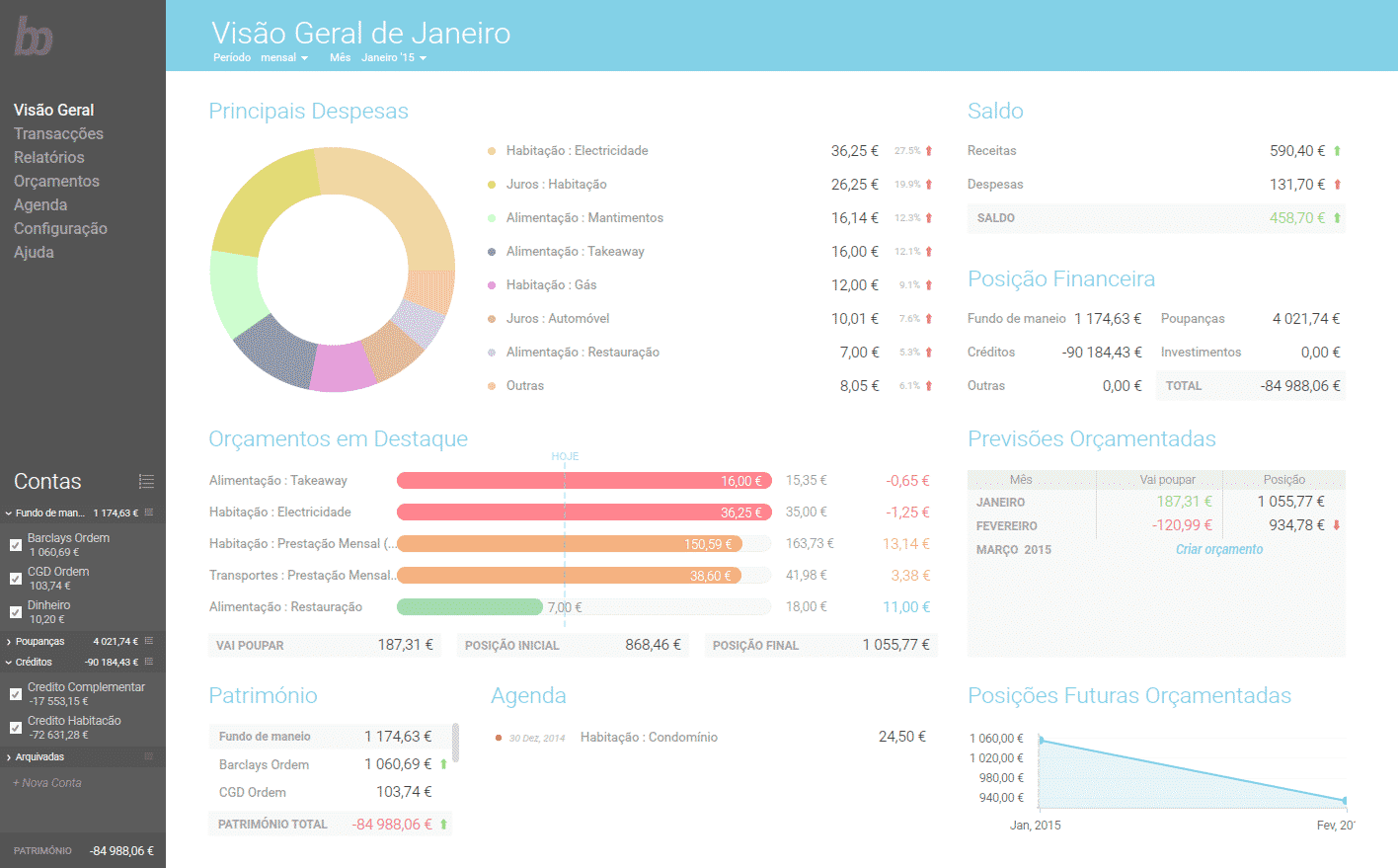 Aplicação de Finanças Pessoais Boonzi